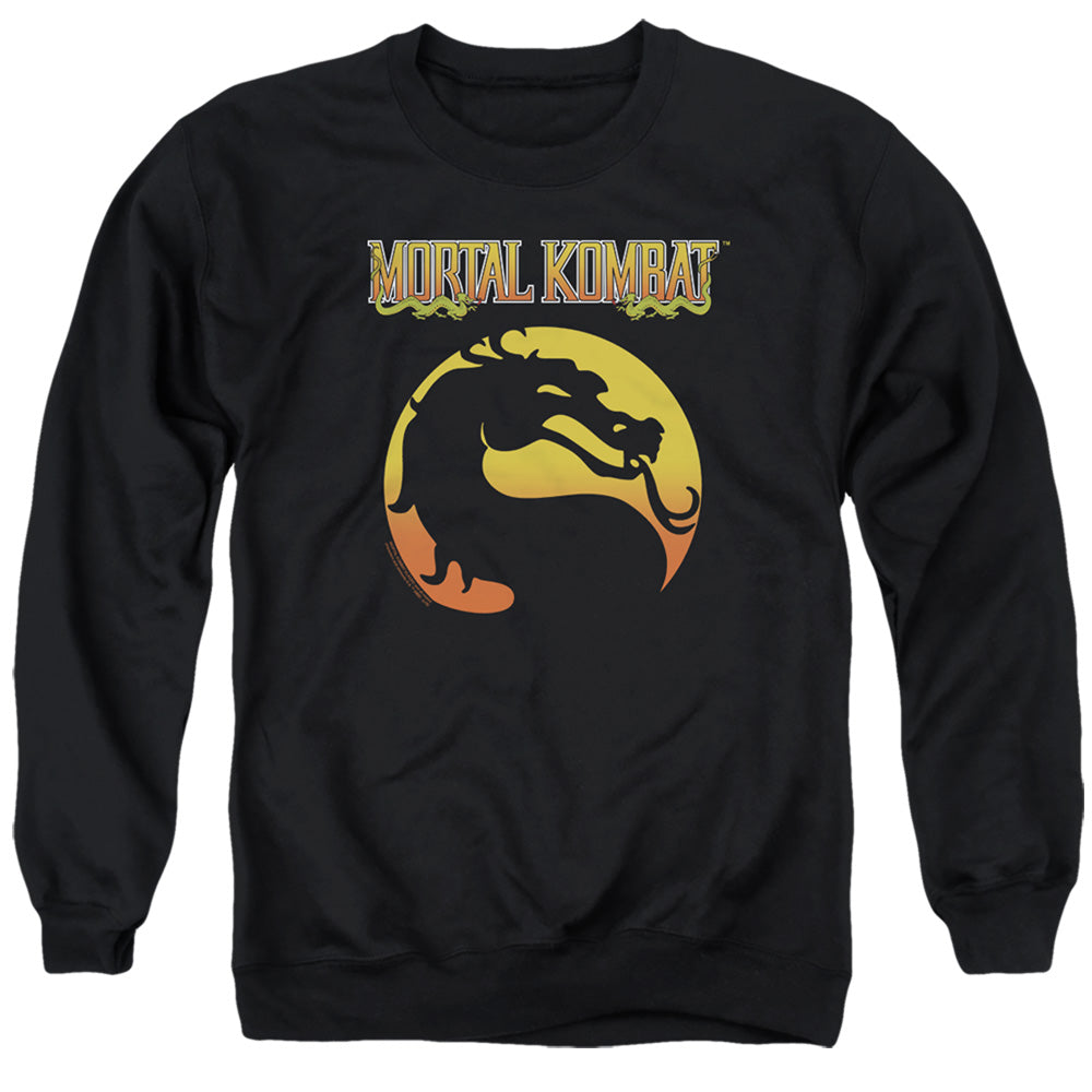 Mortal Kombat Klassic Logo Mens Crewneck Sweatshirt Black Officially Licensed