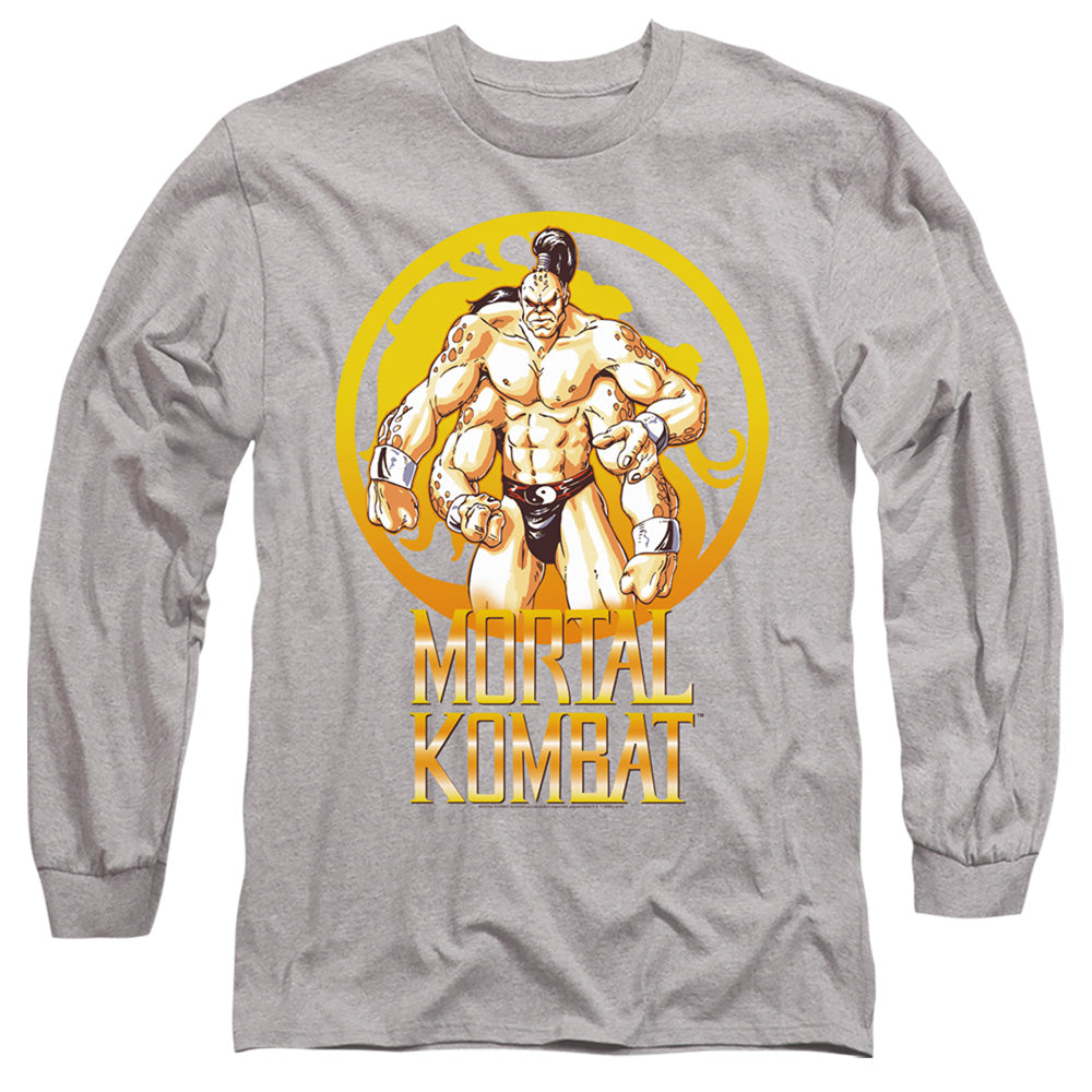 Mortal Kombat Klassic Goro Mens Long Sleeve Shirt Athletic Heather Officially Licensed
