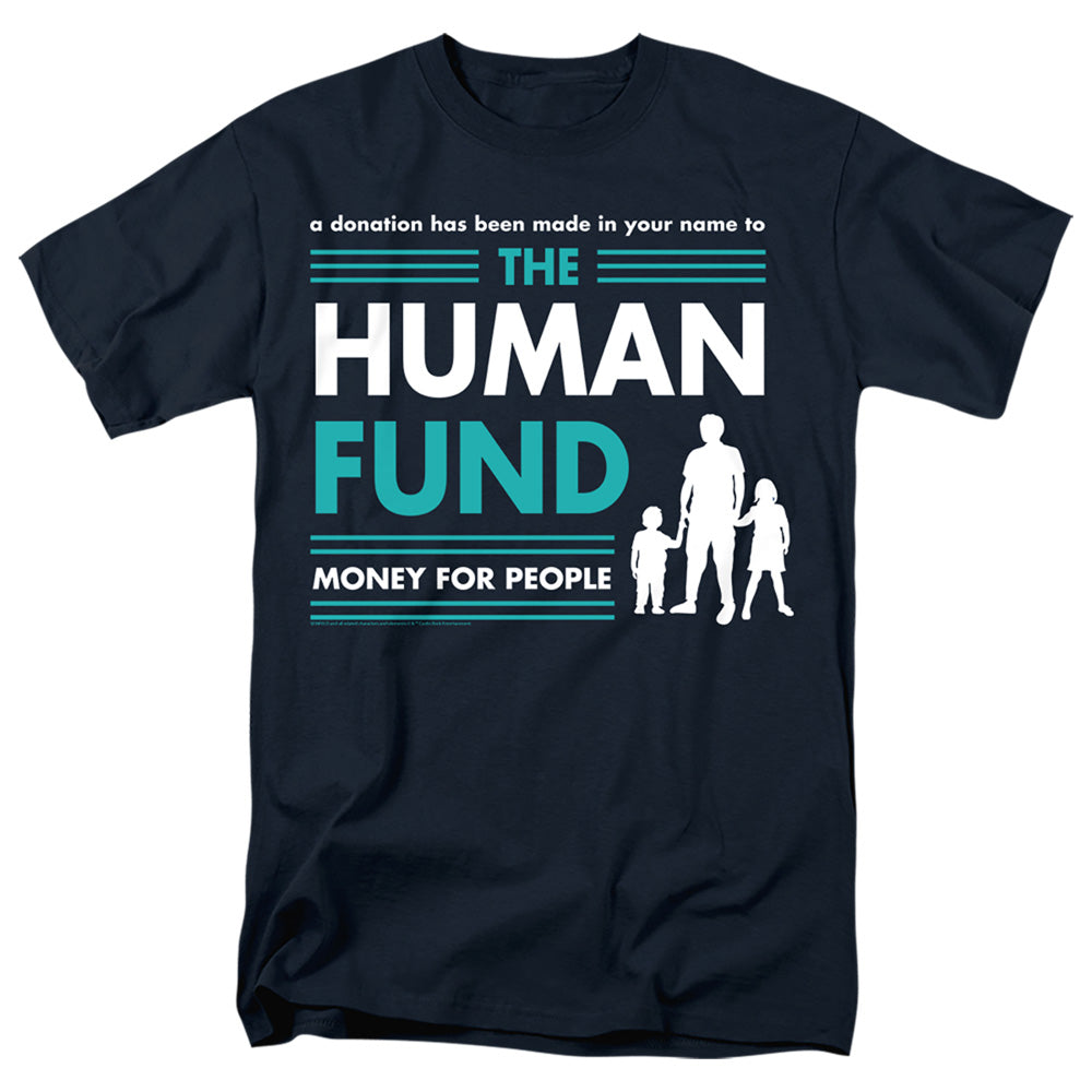 Seinfeld The Human Fund Mens T Shirt Navy Officially Licensed