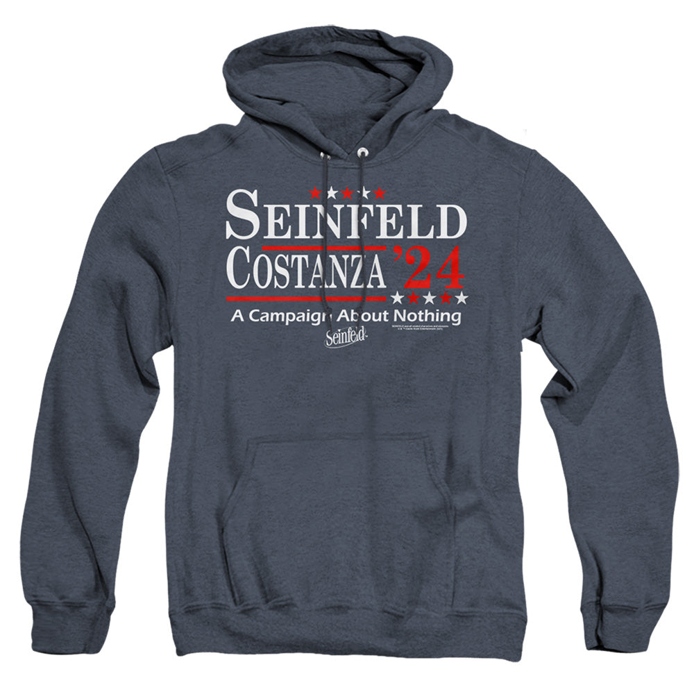 Seinfeld Election Tee Heather Mens Hoodie Navy Officially Licensed