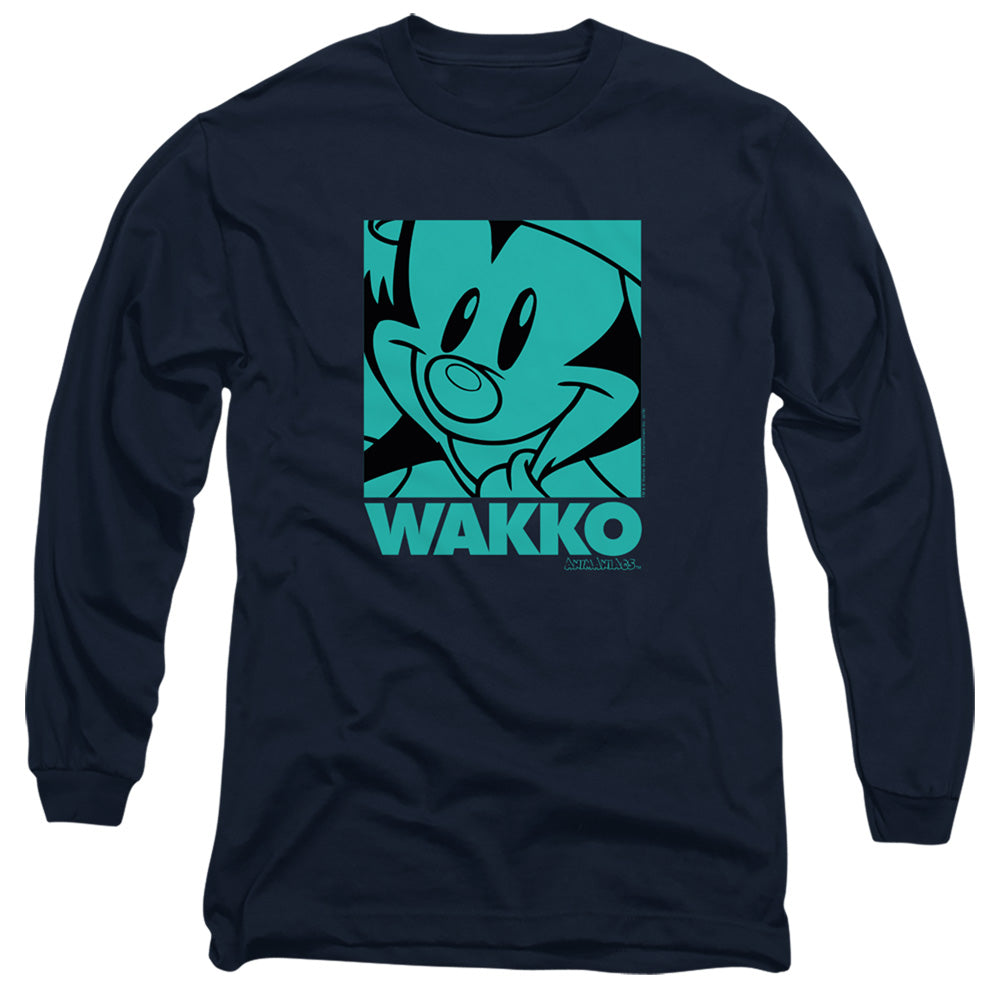 Animaniacs Pop Wakko Mens Long Sleeve Shirt Navy Officially Licensed