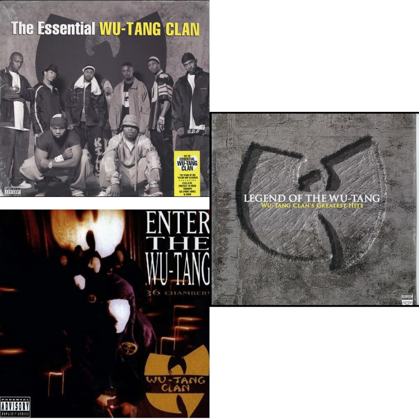 Wu-Tang Clan - Essential Wu-Tang Clan & Enter The Wu-Tang & Legend Of The Wu-Tang: Greatest Hits - LP Vinyl Bundle