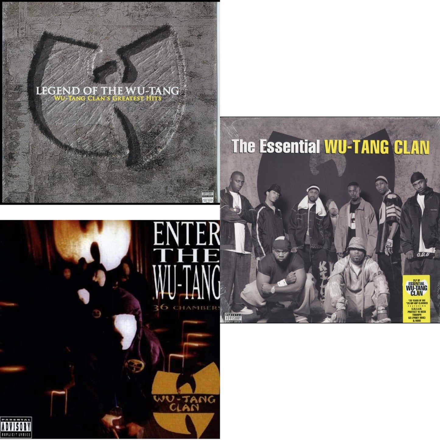 Wu-Tang Clan - Legend Of The Wu-Tang: Greatest Hits & Enter The Wu-Tang & Essential Wu-Tang Clan - LP Vinyl Bundle