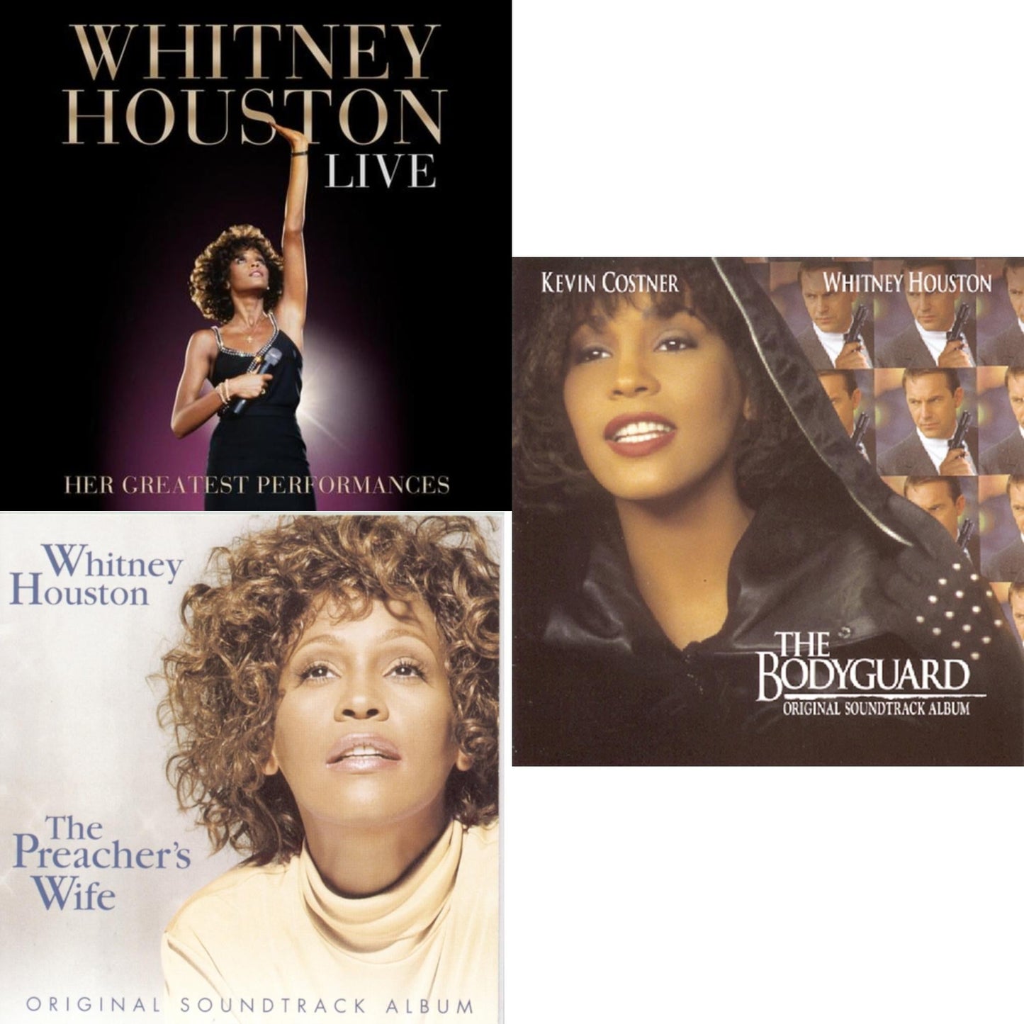 Whitney Houston - Whitney Houston Live: Her Greatest Performances & Preacher's Wife Ost & Bodyguard Ost - CD Bundle