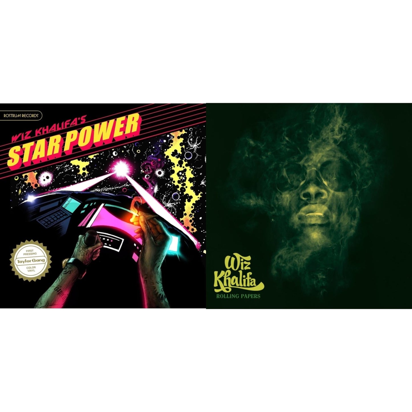 Wiz Khalifa - Rolling Papers (X) (Green Vinyl/2LP) & Star Power (15Th Anniversary/Limited Edition/Color Vinyl/2LP)