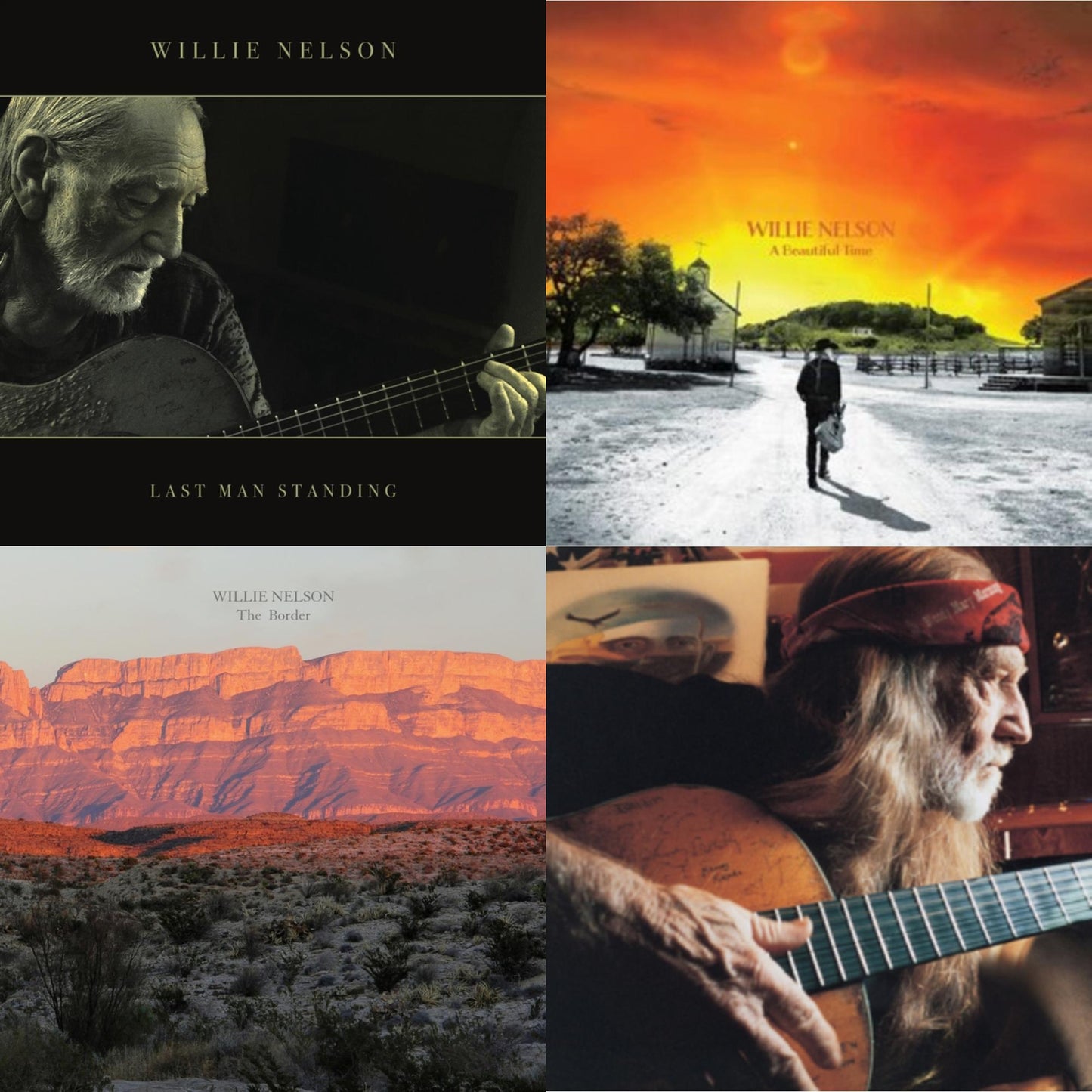 Willie Nelson - Last Man Standing (140G) & Beautiful Time & Border & It Always Will Be - LP Vinyl Bundle