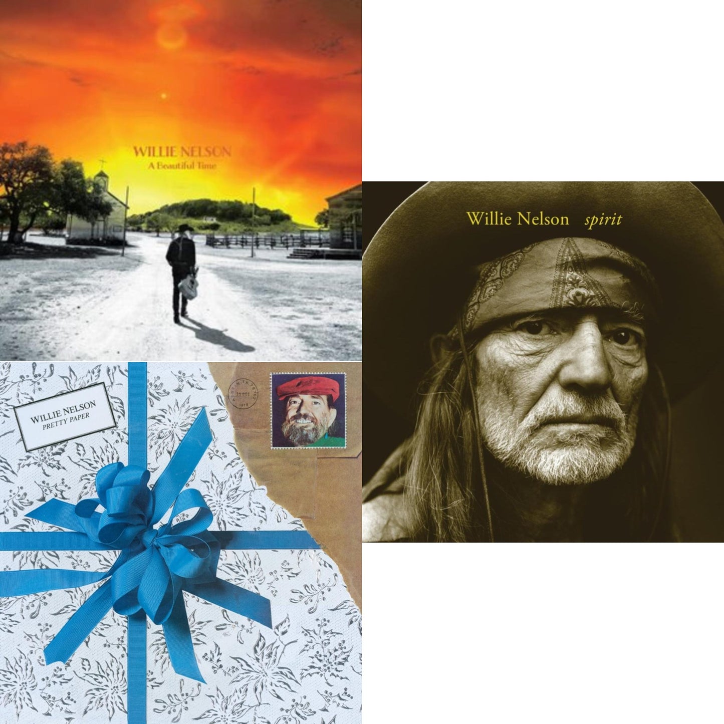 Willie Nelson - Beautiful Time & Pretty Paper & Spirit (180G) - LP Vinyl Bundle