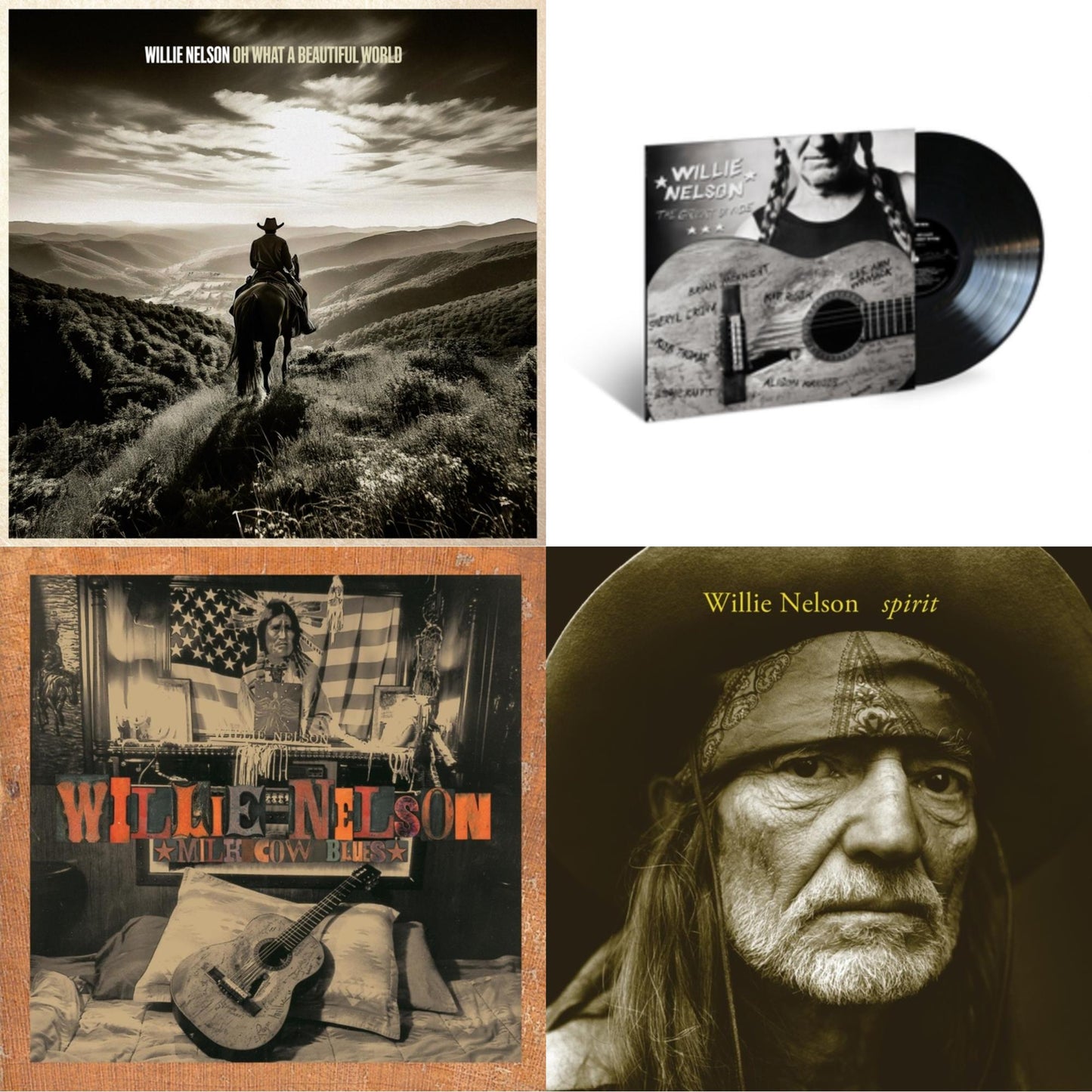 Willie Nelson - Oh What A Beautiful World & Great Divide & Milk Cow Blues (2LP/180G) & Spirit (180G)