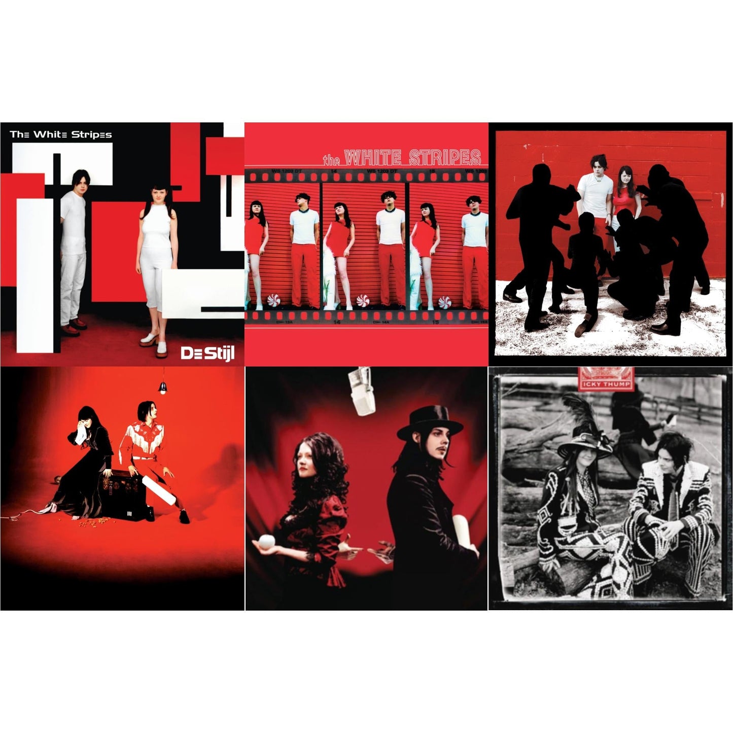 White Stripes - Elephant (2LP) & Get Behind Me Satan (2LP) & Icky Thump (2LP) & De Stijl & White Blood Cells (Reissue) & White Stripes