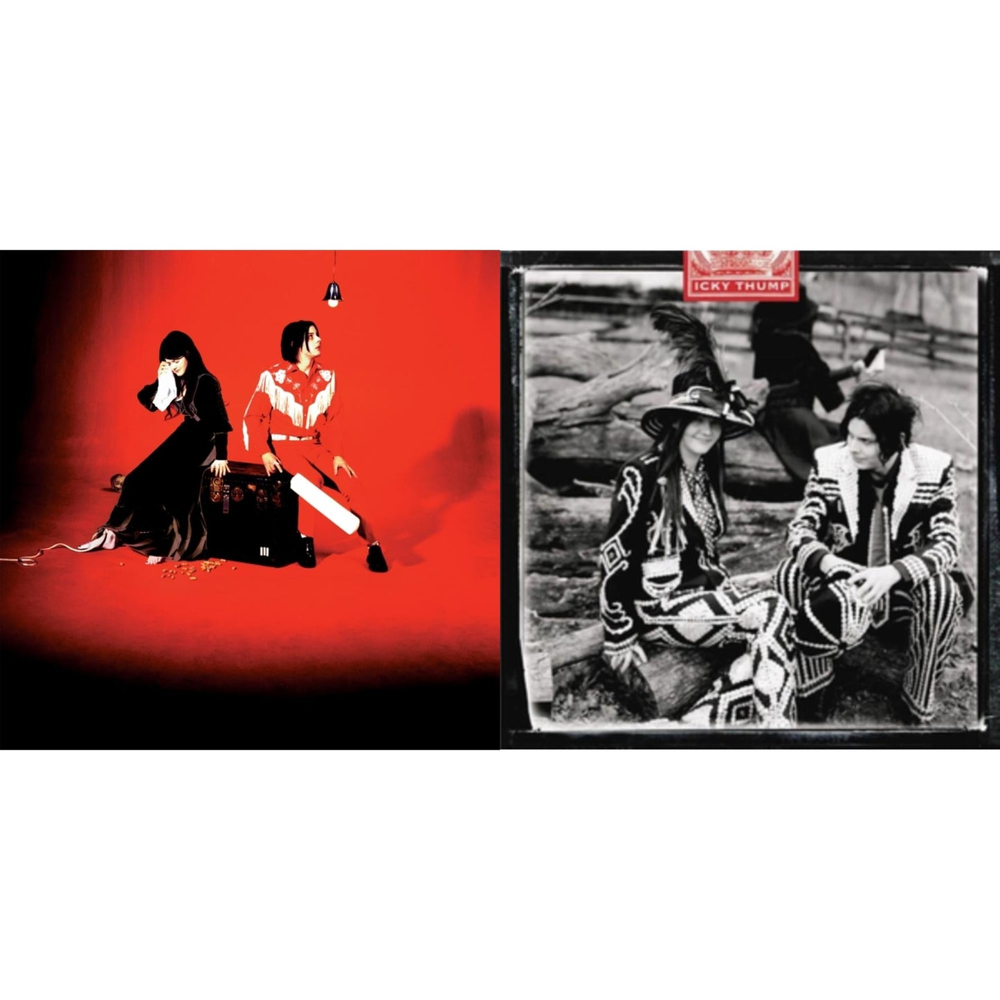 White Stripes - Elephant (Red Smoke & Clear W/ Red & Black Smoke Vinyl/2LP) & Icky Thump (2LP)