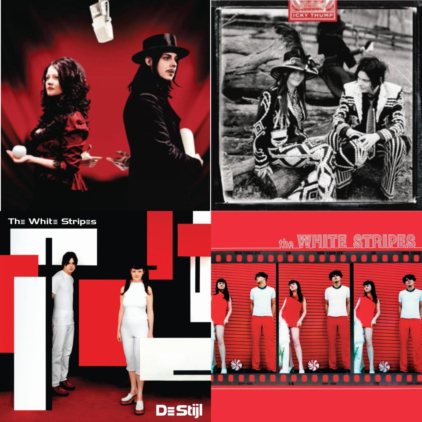 White Stripes - Get Behind Me Satan (2LP) & Icky Thump (2LP) & De Stijl & White Stripes