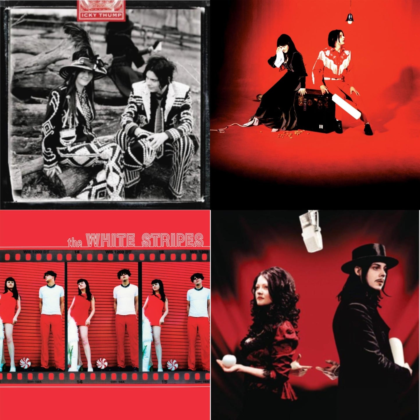 White Stripes - Elephant (2LP) & Get Behind Me Satan (2LP) & Icky Thump (2LP) & White Stripes