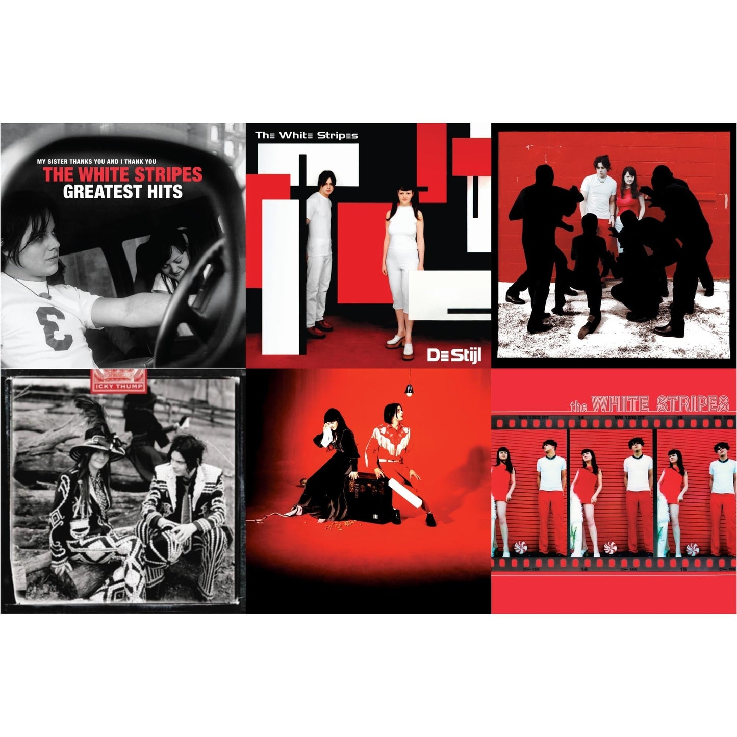White Stripes - White Stripes Greatest Hits (2LP) & De Stijl & White Blood Cells (Reissue) & Icky Thump (2LP) & Elephant (2LP) & White Stripes