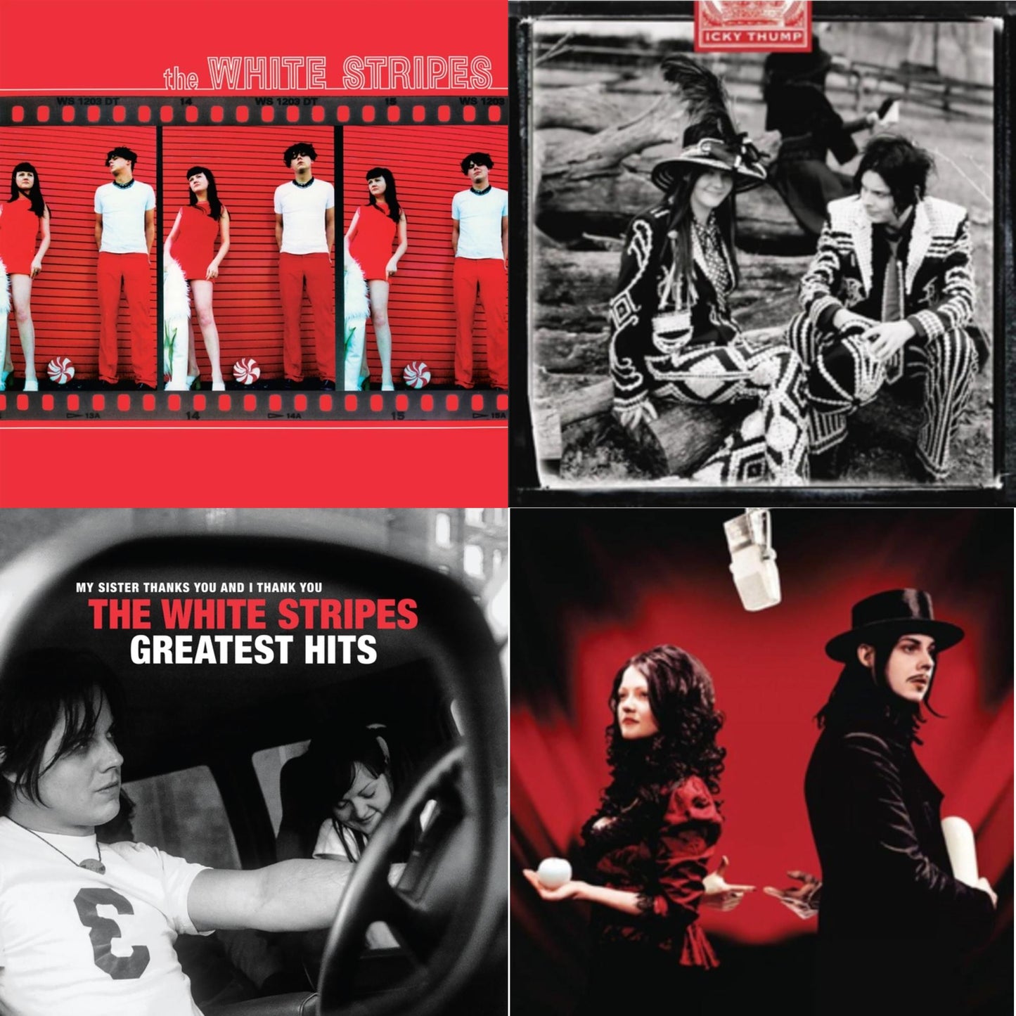 White Stripes - White Stripes & Icky Thump (2LP) & White Stripes Greatest Hits (2LP) & Get Behind Me Satan (2LP)