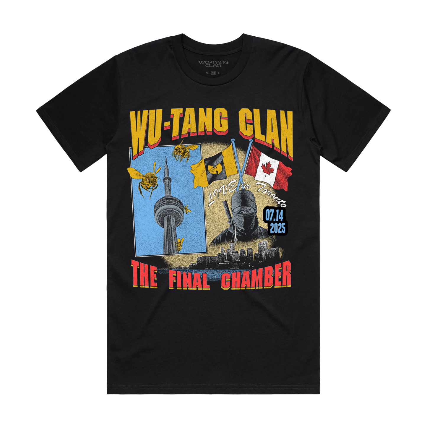 Wu-Tang Clan Officially Licensed Final Chamber Tour Toronto Exclusive Mens T Shirt Black