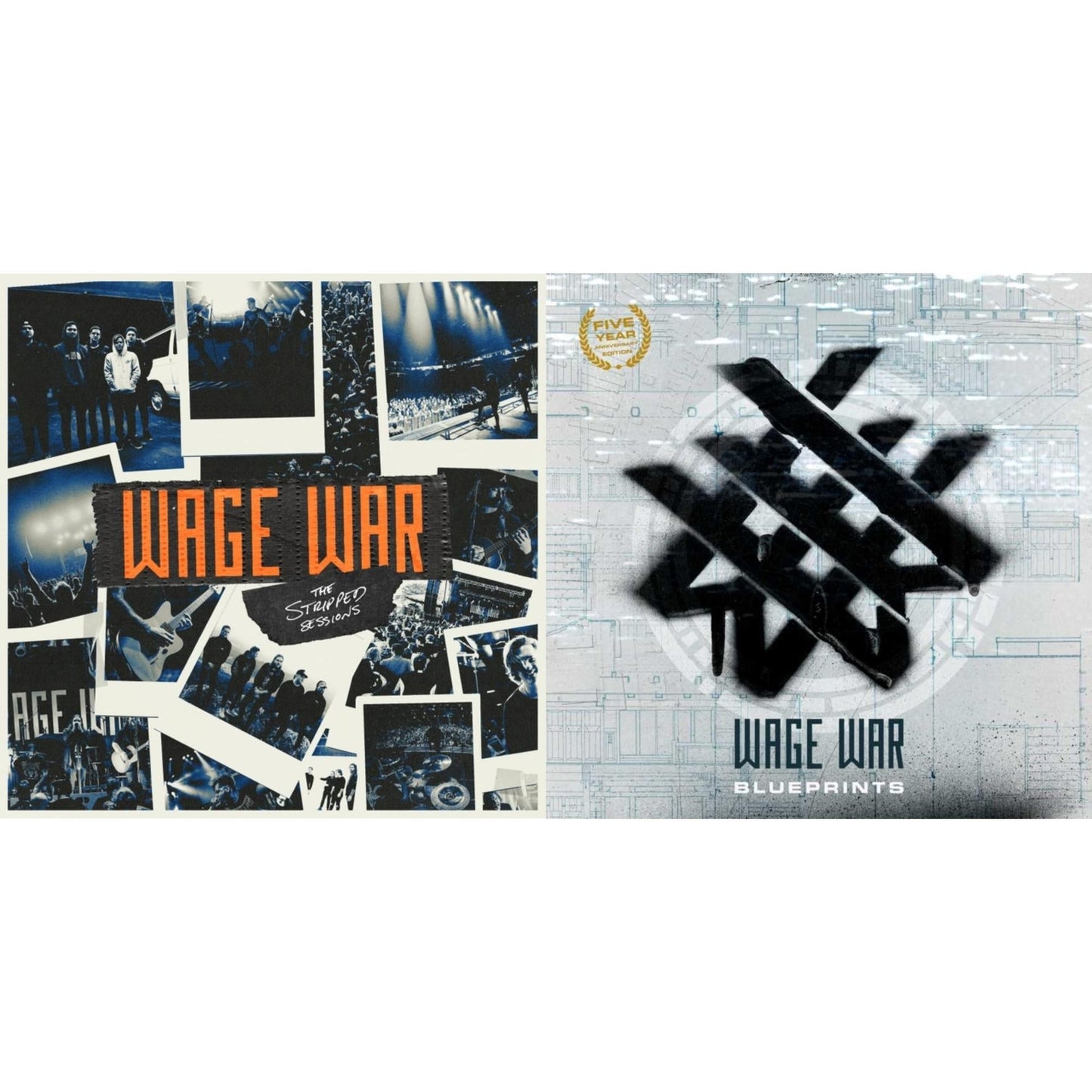 Wage War - Blueprints (Anniversary Edition/Seafoam Marble LP Vinyl) & Stripped Sessions