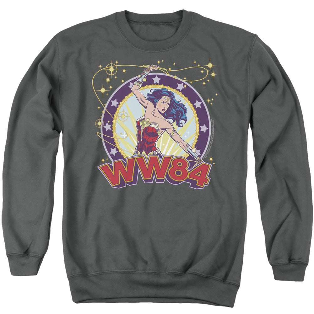 Wonder Woman 84 Lasso Star Mens Crewneck Sweatshirt Charcoal Officially Licensed