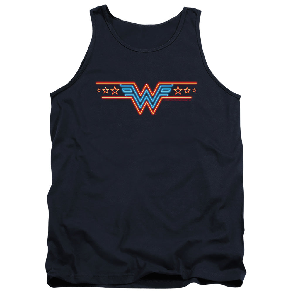 Wonder Woman 84 Neon Beat Mens Tank Top Shirt Navy Officially Licensed