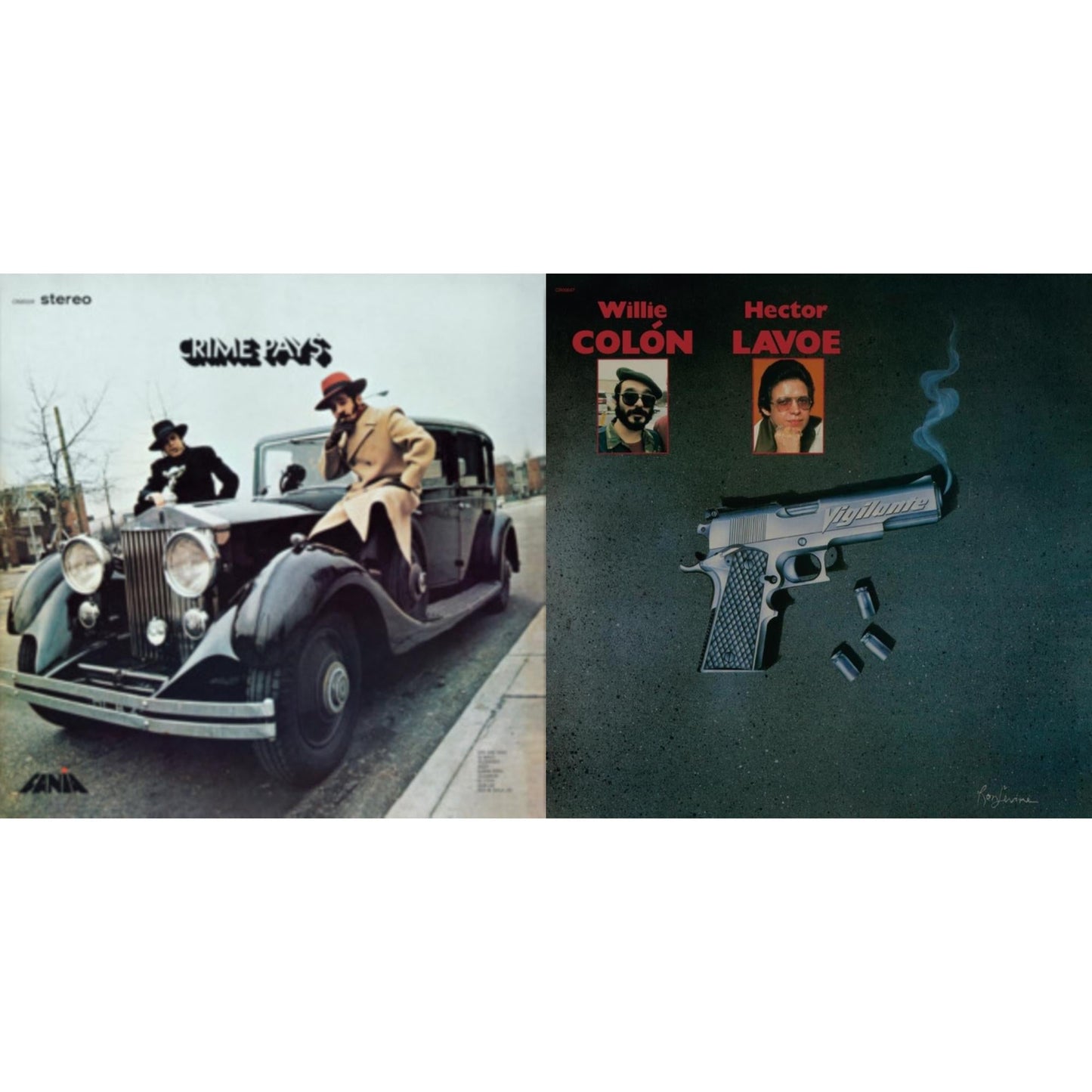 Willie & Hector Lavoe Colon - Crime Pays & Vigilante - LP Vinyl Bundle