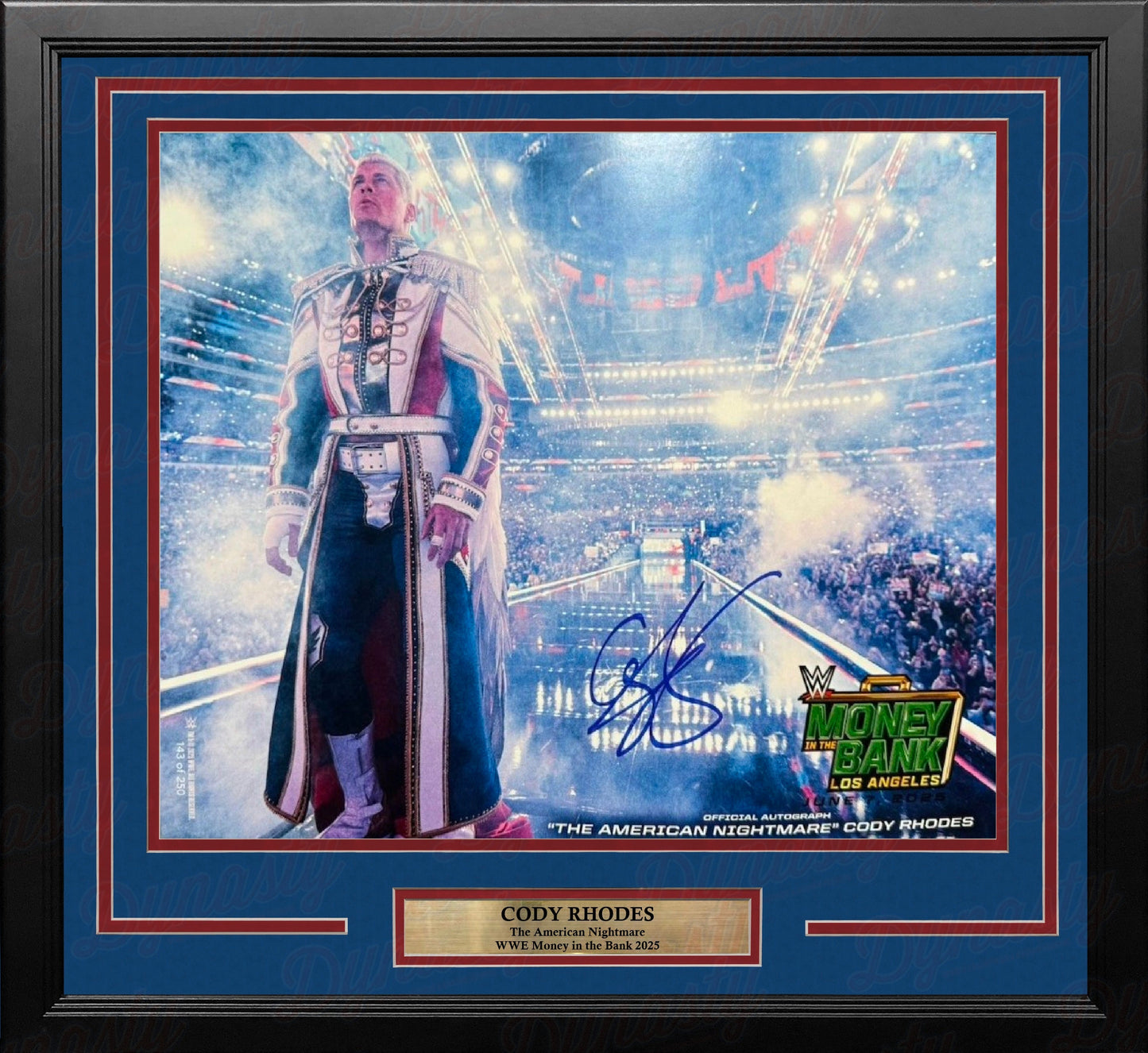 Cody Rhodes 2024 Royal Rumble Celebration Autographed 8" x 10" Framed WWE Wrestling Photo