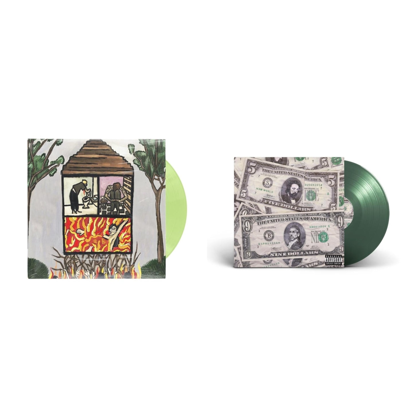 $Uicideboy$ - Long Term Effects Of Suffering (Glow Green LP Vinyl) & New World Depression (Coke Bottle LP Vinyl)