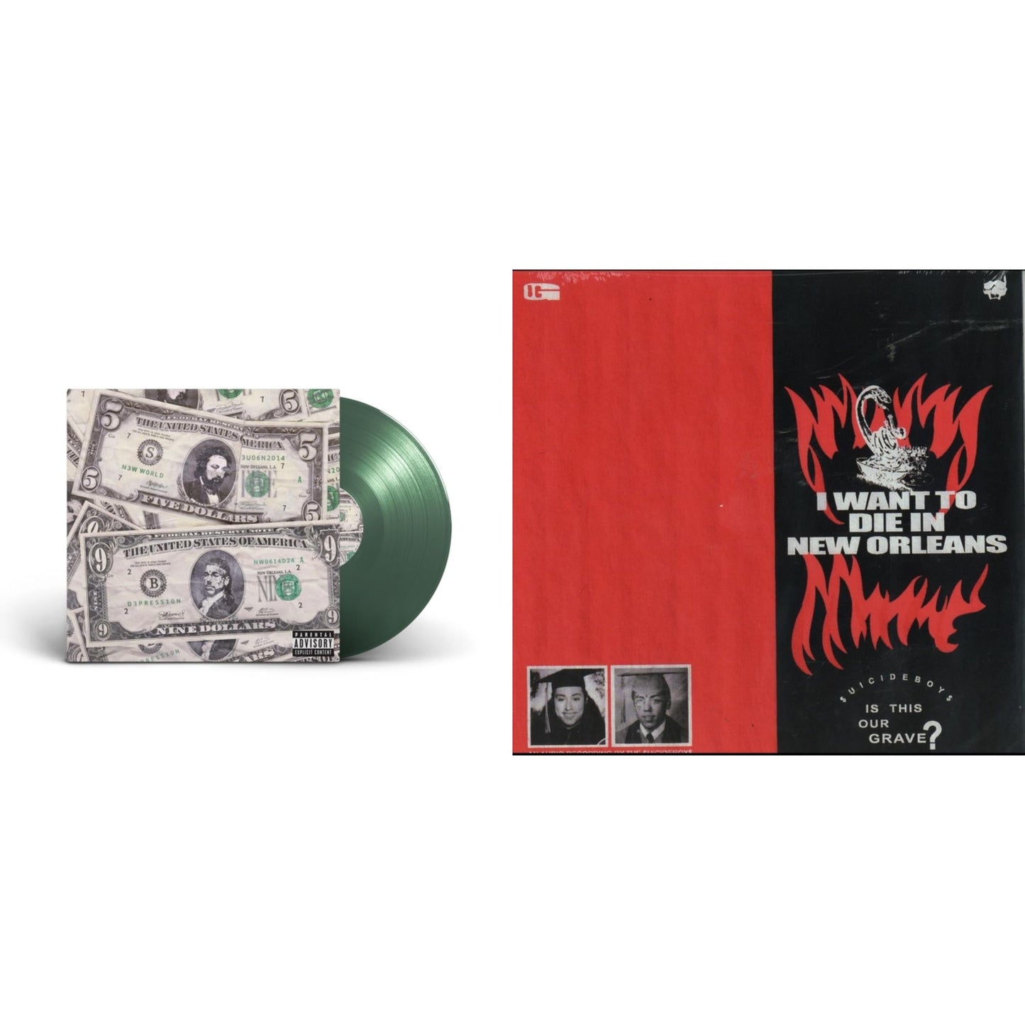 $Uicideboy$ - New World Depression (Coke Bottle LP Vinyl) & I Want To Die In New Orleans (Red/Black LP Vinyl)