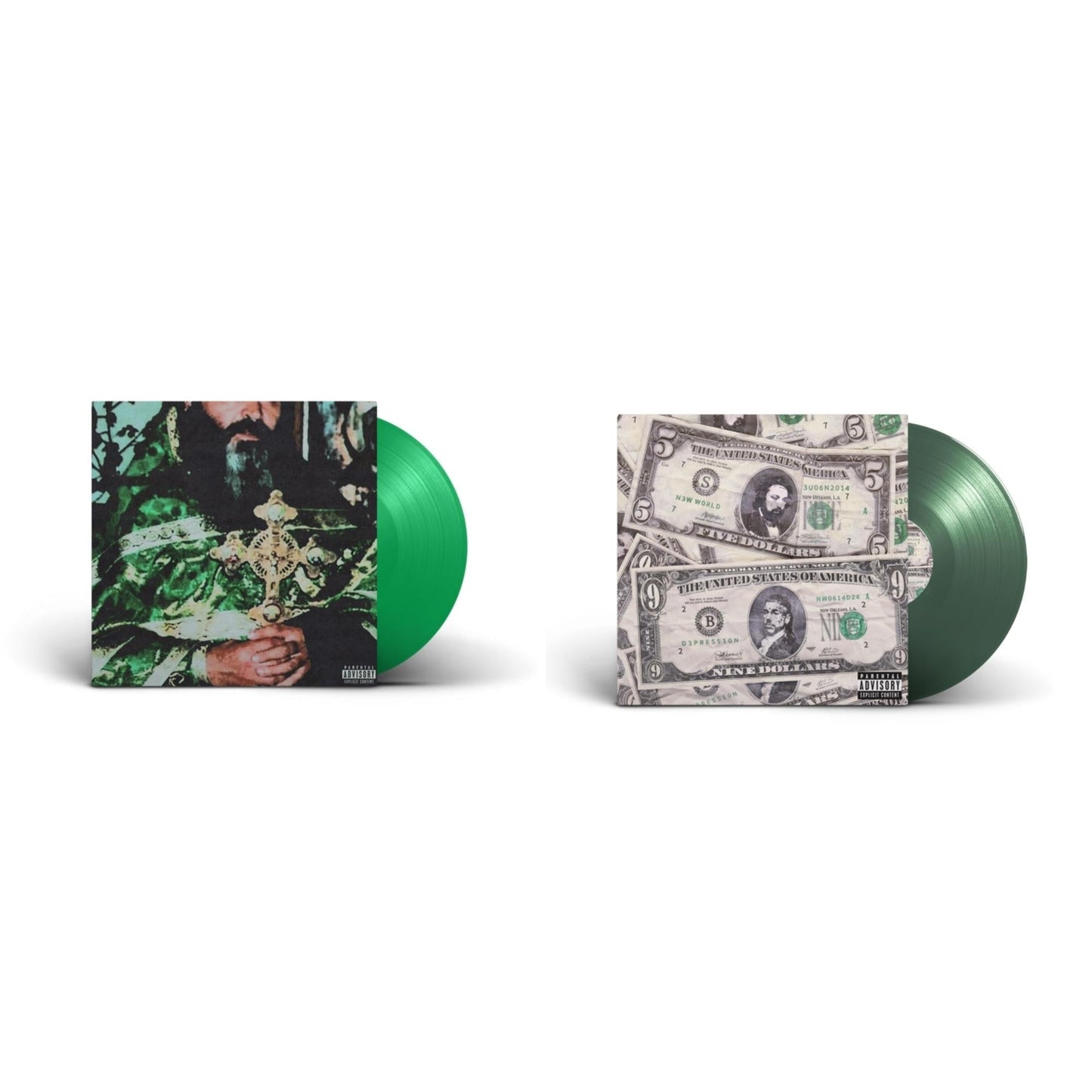 $Uicideboy$ - Sing Me A Lullaby My Sweet Temptation (Green LP Vinyl) & New World Depression (Coke Bottle LP Vinyl)