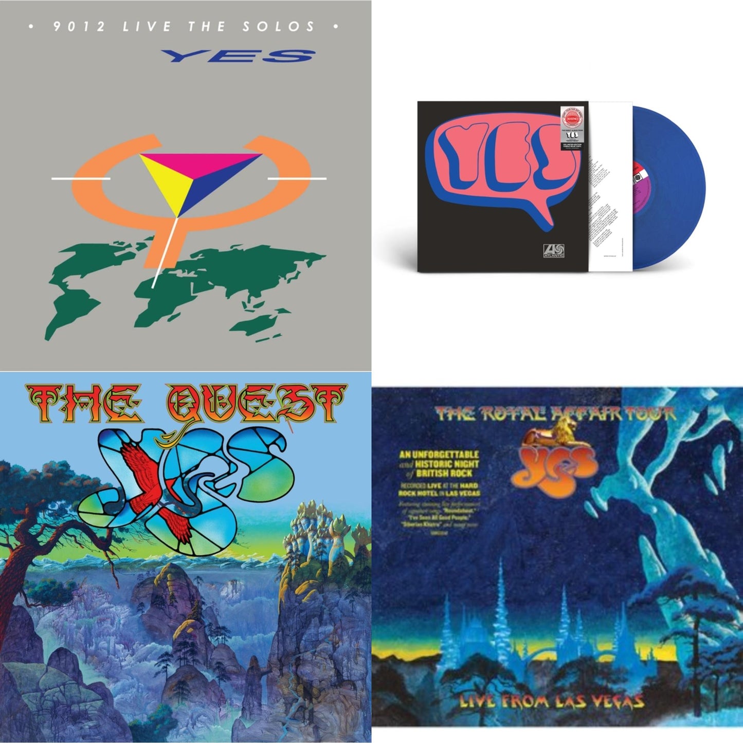 Yes - Quest (2LP/2CD/Sky Blue Vinyl) (I) & Royal Affair Tour (Live In Las Vegas) & Yes (Cobalt LP Vinyl) (Syeor) & 9012Live - The Solos (180G/Limited Edition)
