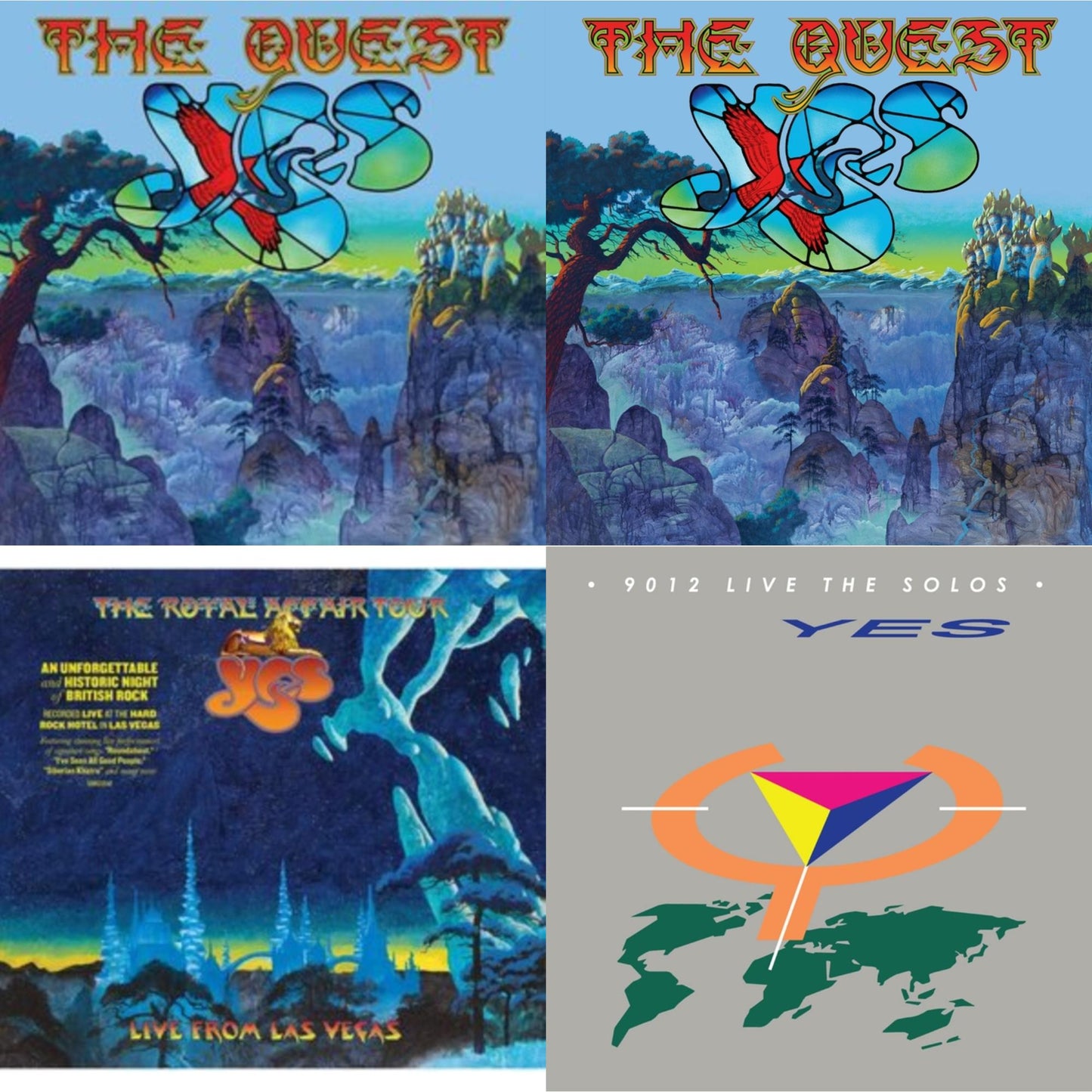 Yes - Quest (2LP/2CD) & Quest (2LP/2CD/Sky Blue Vinyl) (I) & Royal Affair Tour (Live In Las Vegas) & 9012Live - The Solos (180G/Limited Edition)