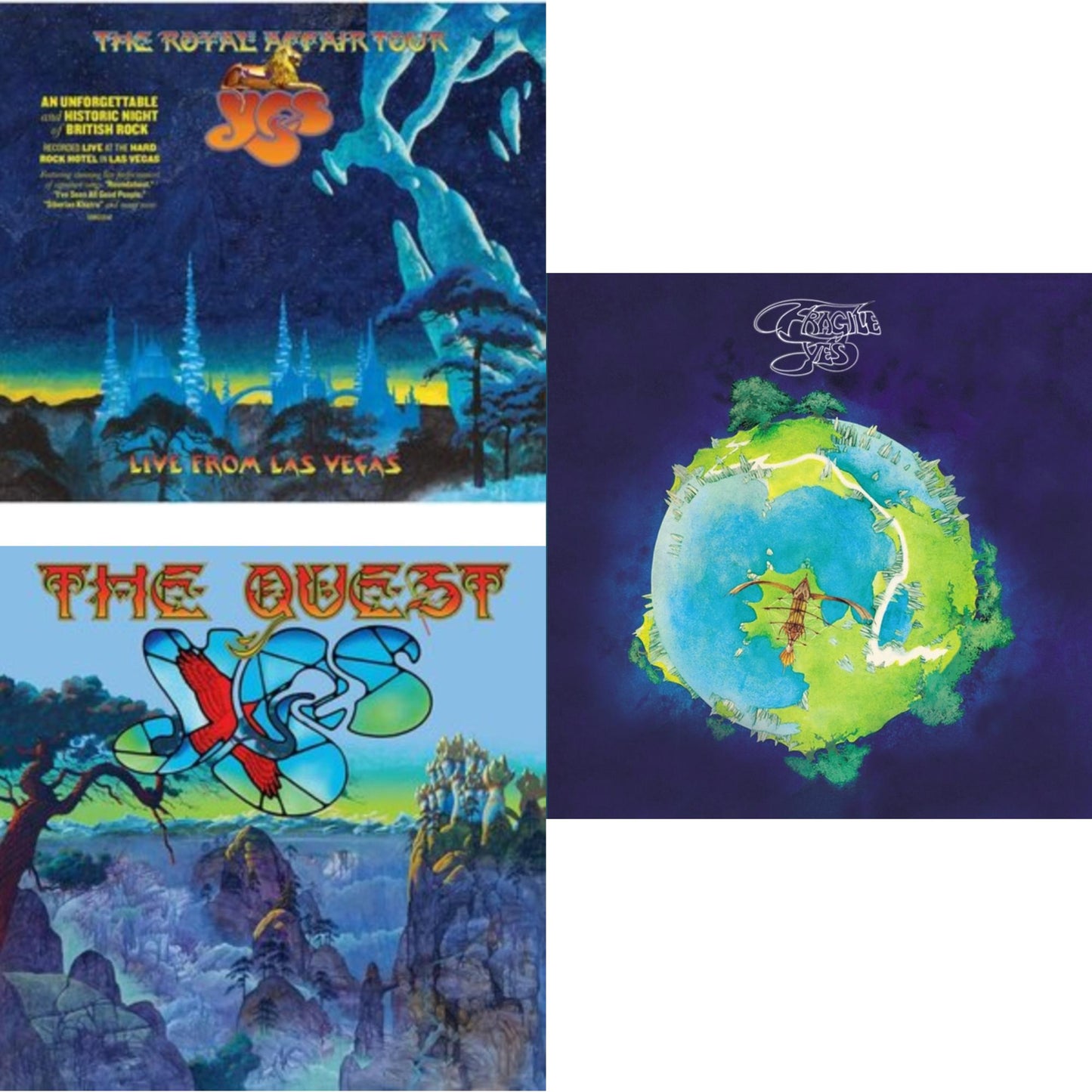 Yes - Quest (2LP/2CD) & Royal Affair Tour (Live In Las Vegas) & Fragile (Super Deluxe/LP/CD/DVD)