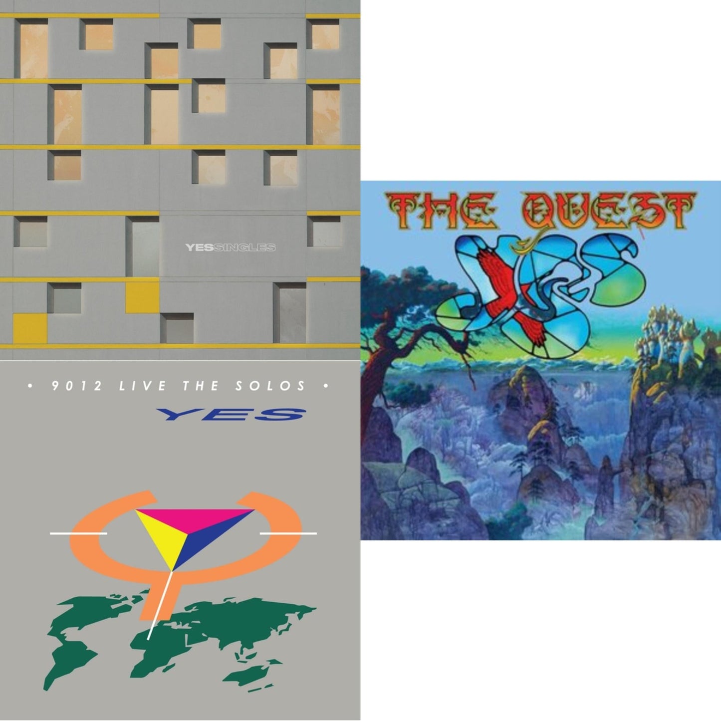 Yes - Yessingles (Yellow/Orange/Black Splatter LP Vinyl) (Rocktober) & Quest (2LP/2CD) & 9012Live - The Solos (180G/Limited Edition)