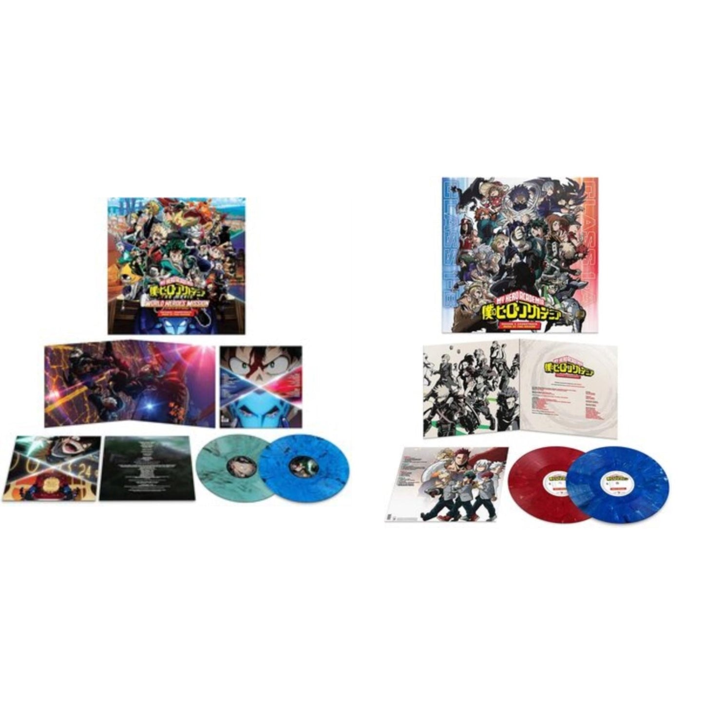 Yuki Hayashi - My Hero Academia: Season 5 Ost (2LP/1-Opaque Blue Marble/2-Opaque Red Mable Vinyl) & My Hero Academia: World Heroes' Mission Ost