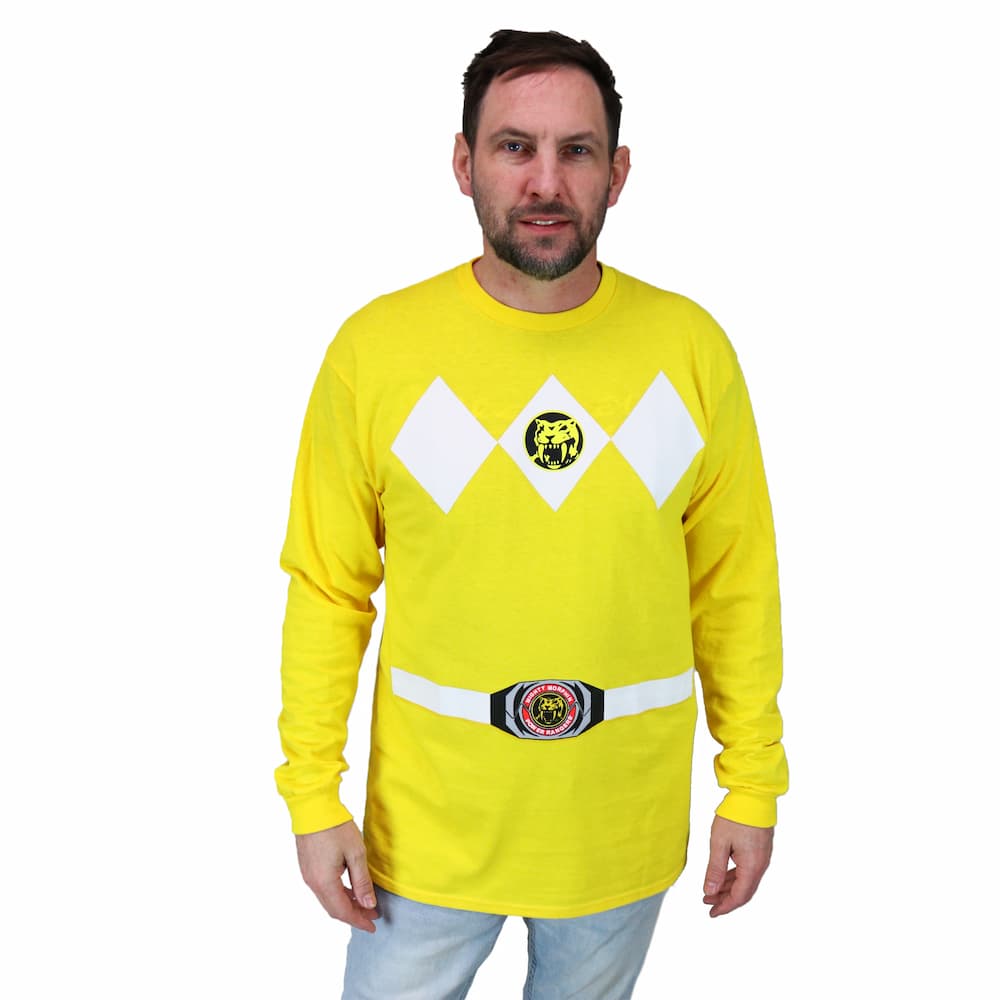 The Power Rangers Long Sleeve Costume T-shirt and Gloves