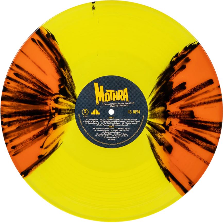 Mothra Original Motion Picture Soundtrack (180g, 2LP, Art Print, Yellow Splatter Vinyl) Vinyl Record
