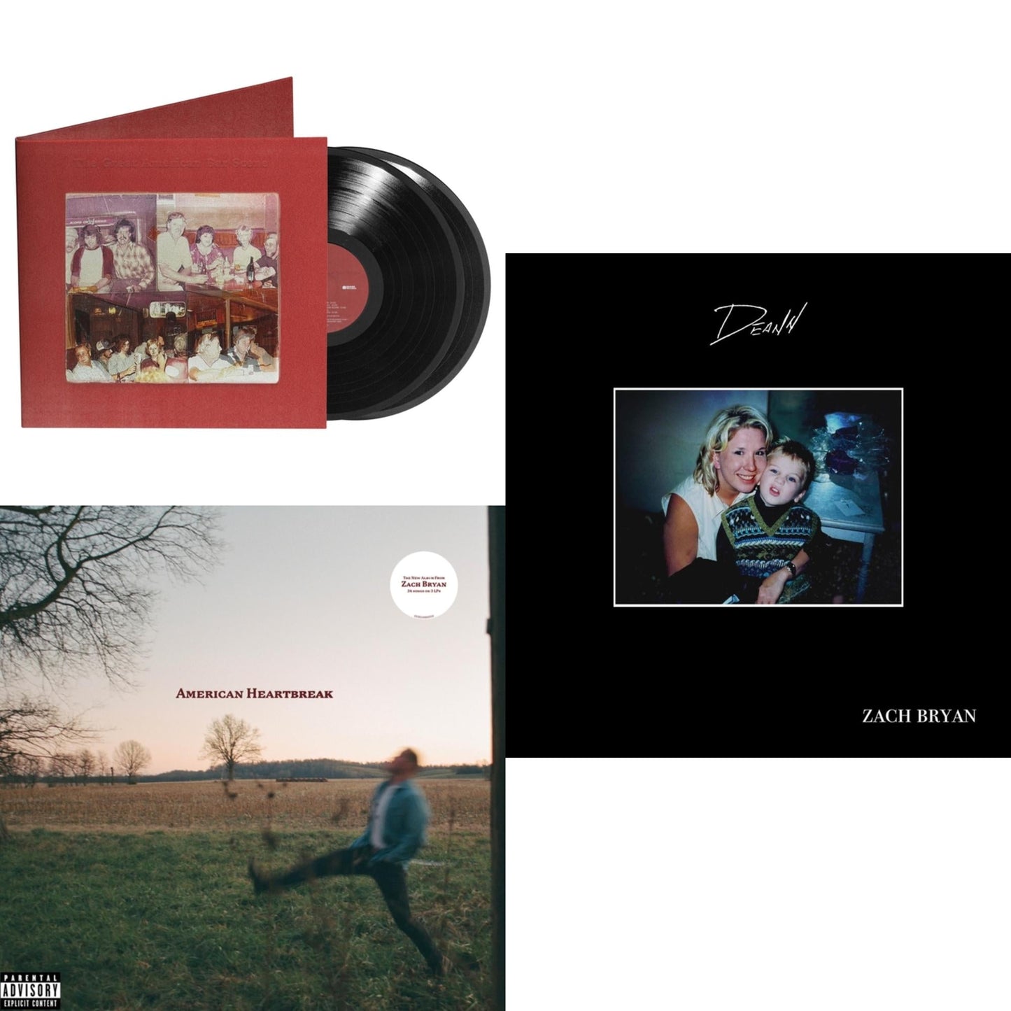 Zach Bryan - Great American Bar Scene (2LP) & American Heartbreak & Deann