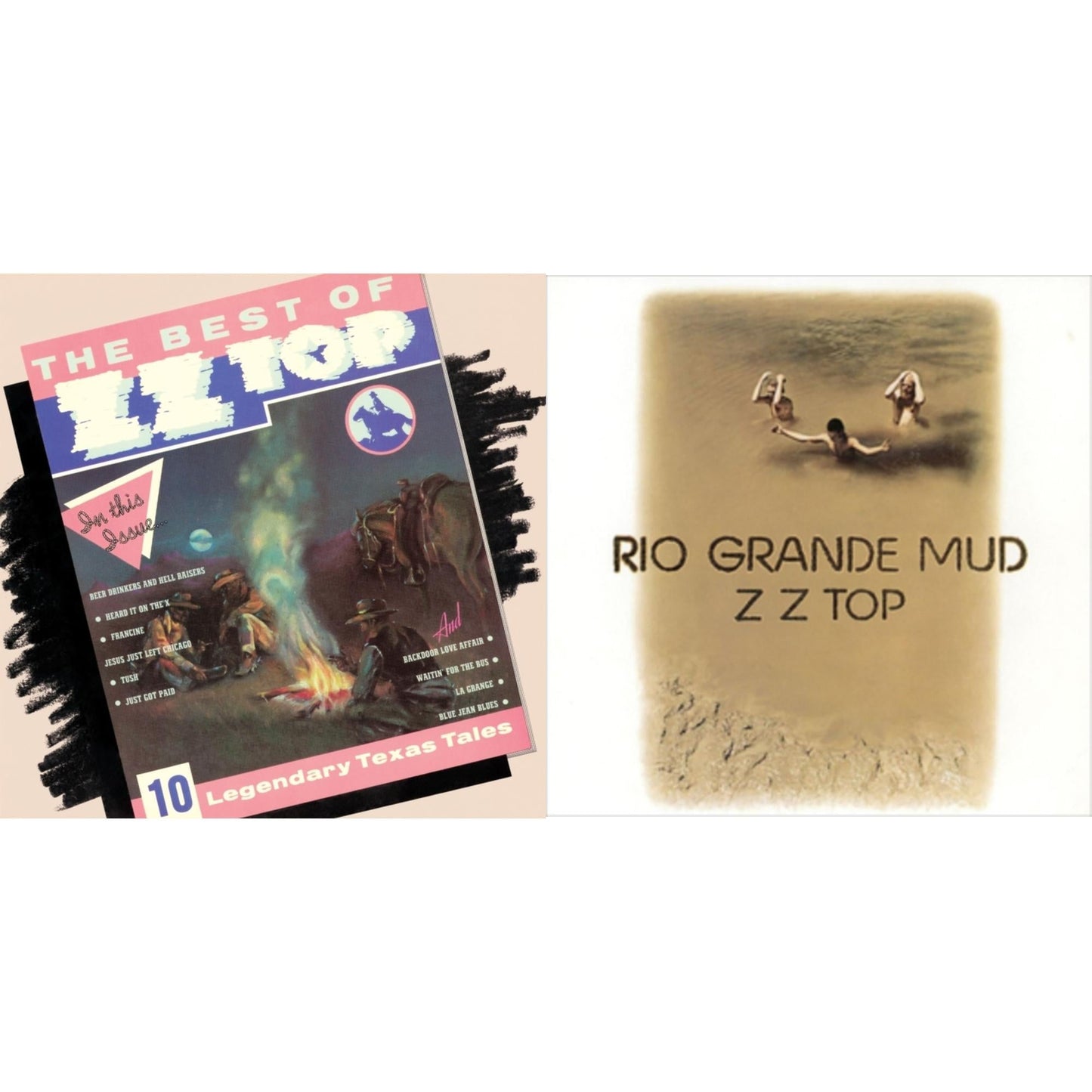 Zz Top - Best Of Zz Top (Translucent Blue LP Vinyl) (Rocktober) & Rio Grande Mud