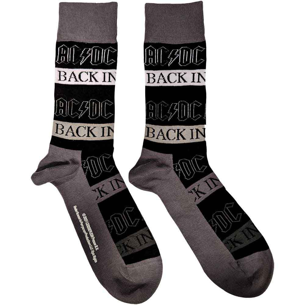 AC/DC Back In Black Socks Officially Licensed