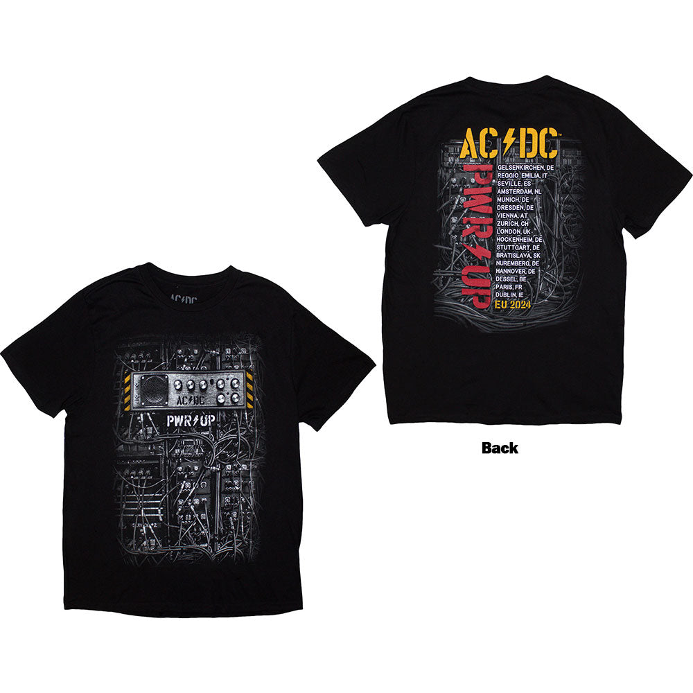 AC/DC Control Wires PWR-UP EU Tour '24 Mens T Shirt Officially Licensed