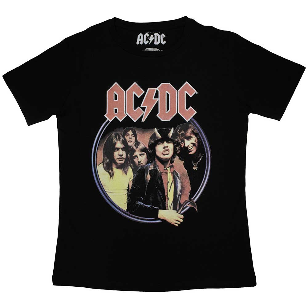 AC/DC Highway To Hell Circle Womens T Shirt Officially Licensed