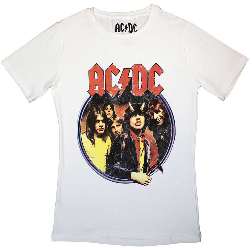 AC/DC Highway To Hell Circle Womens T Shirt Officially Licensed