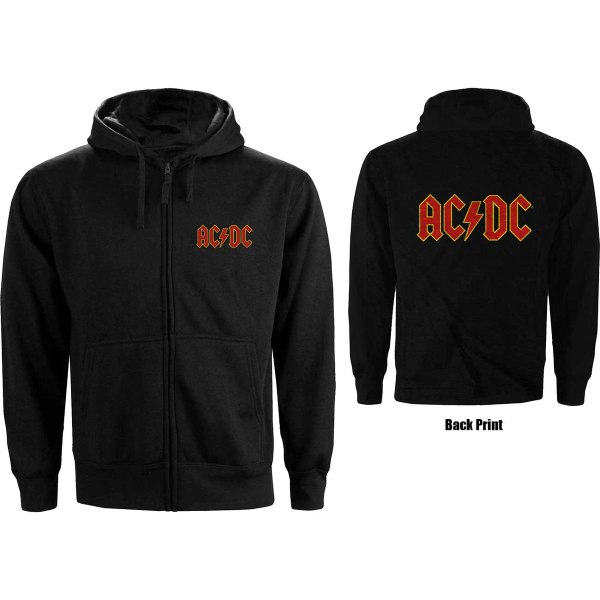 AC/DC Logo Hoodie Sweatshirt Officially Licensed