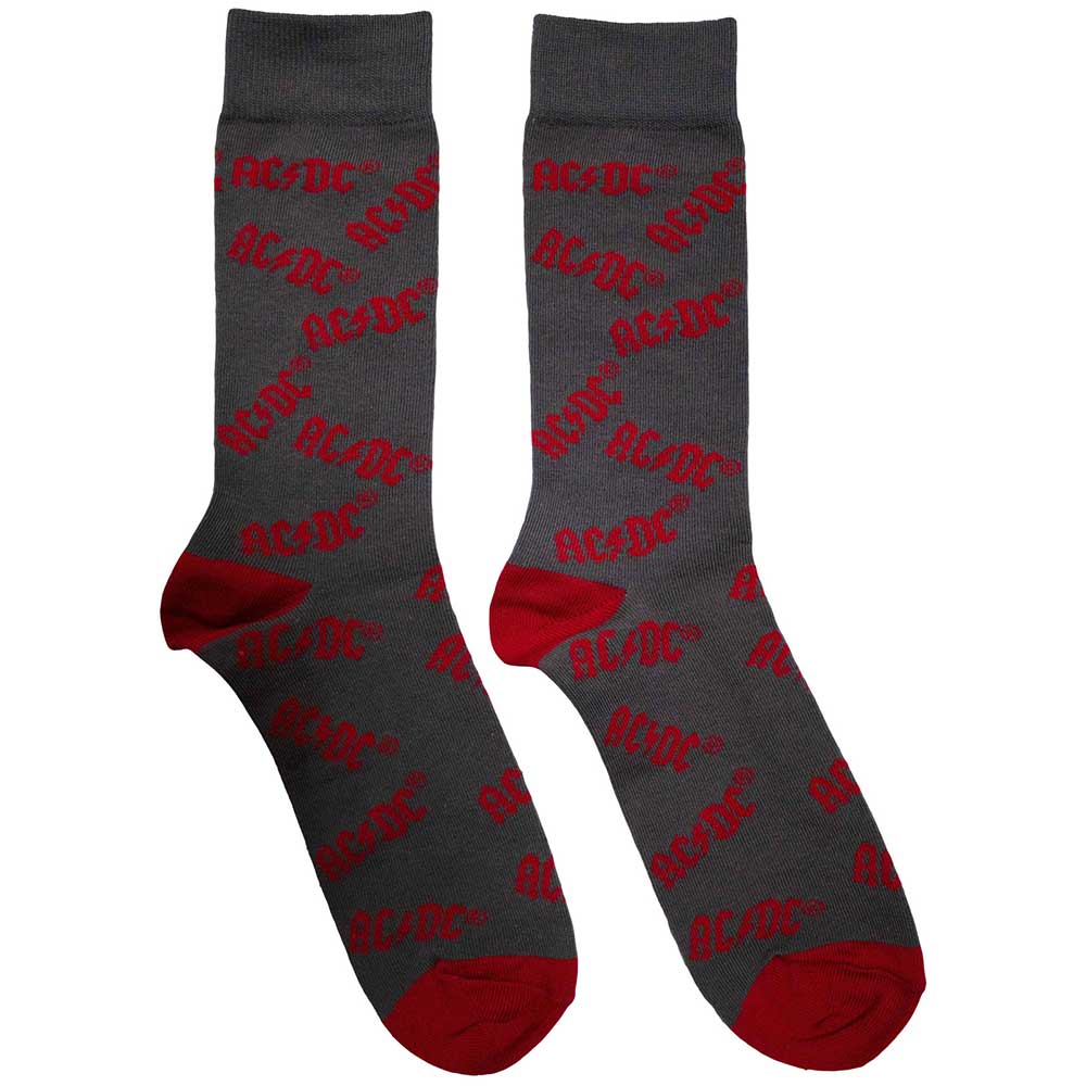 AC/DC Logo Pattern Socks Officially Licensed