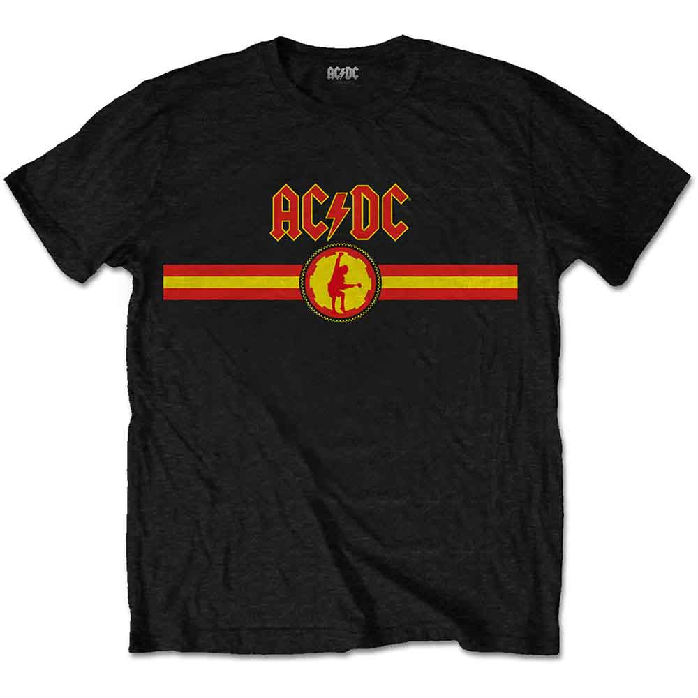 AC/DC Logo & Stripe Mens T Shirt Officially Licensed