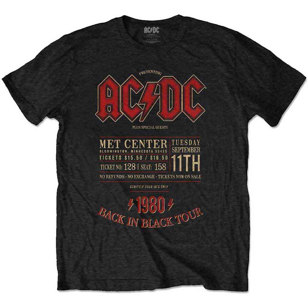 AC/DC Minnesota '80 Mens T Shirt Officially Licensed