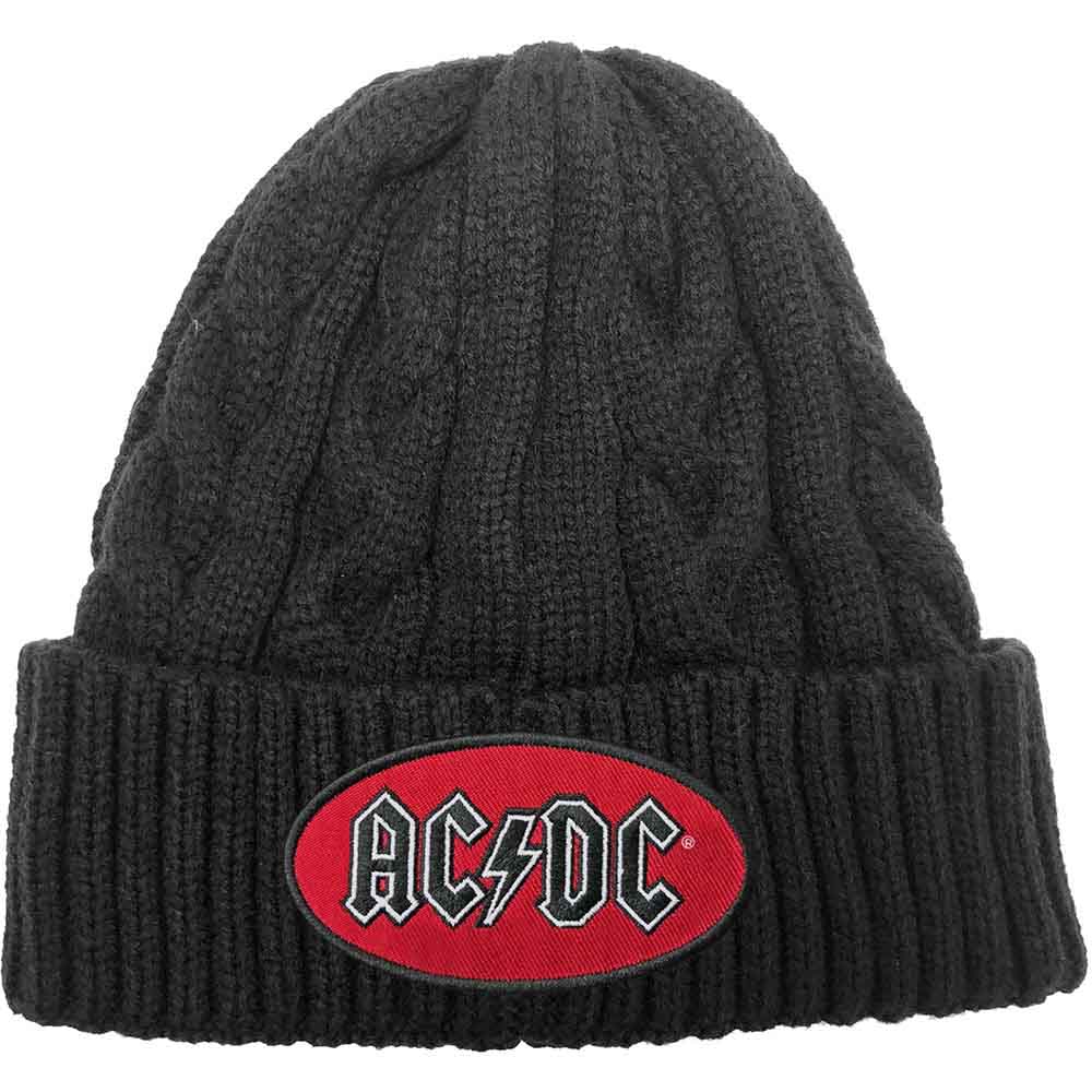 AC/DC Oval Logo Beanie Hat Officially Licensed