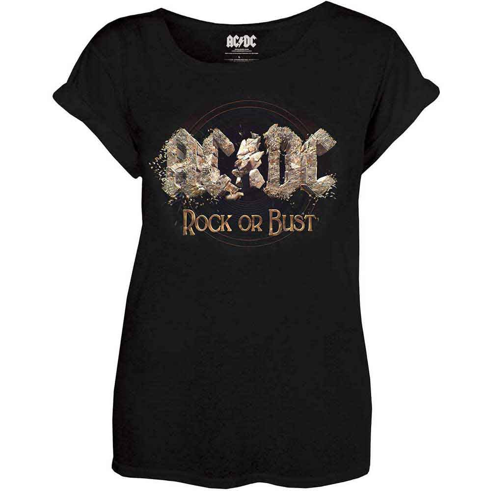AC/DC Rock or Bust Womens T Shirt Officially Licensed