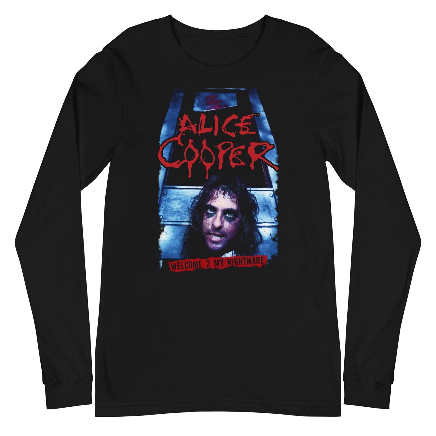Alice Cooper Nightmare Mens Long Sleeve T Shirt Black