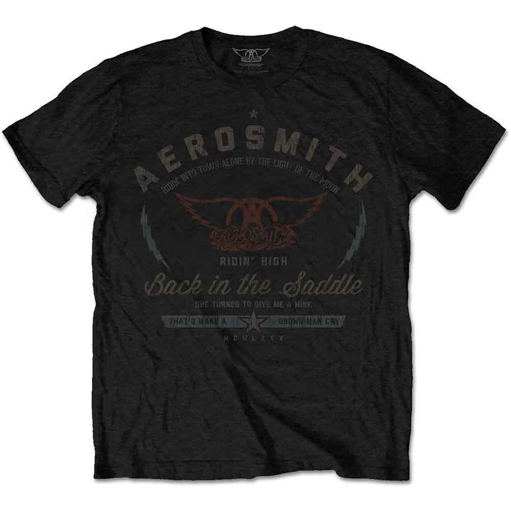 Aerosmith Back in the Saddle Mens T Shirt Officially Licensed