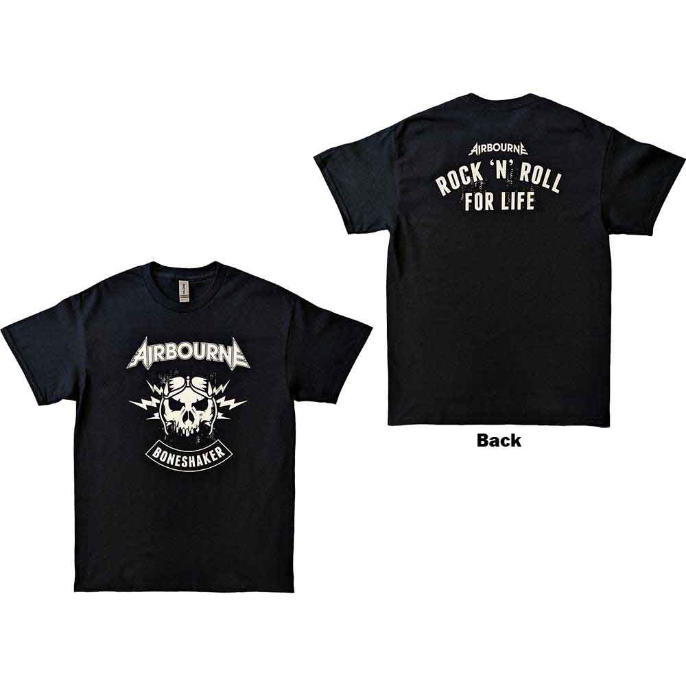 Airbourne R 'n' R Boneshaker Mens T Shirt Officially Licensed
