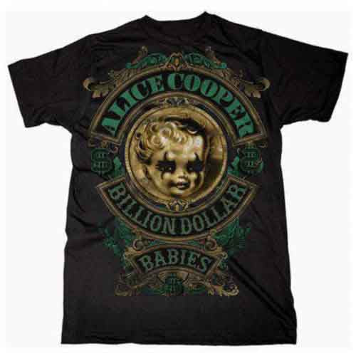 Alice Cooper Billion Dollar Baby Crest Mens T Shirt Officially Licensed